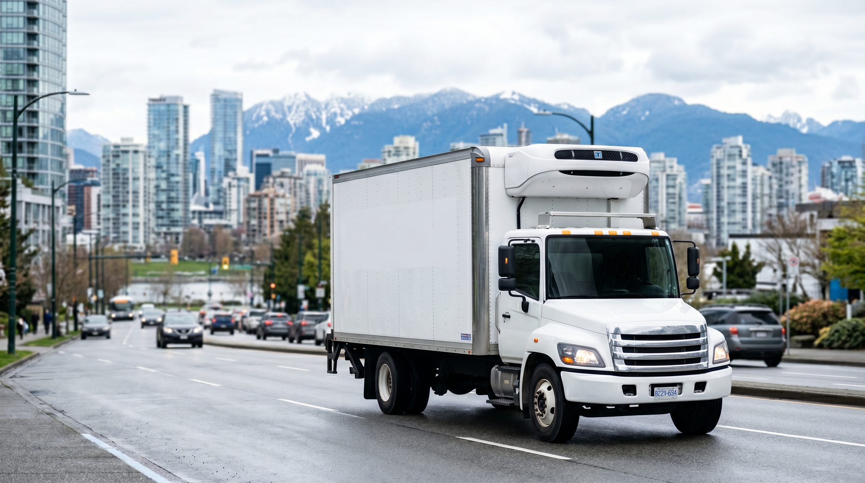 Refrigerated delivery truck for wholesale distribution